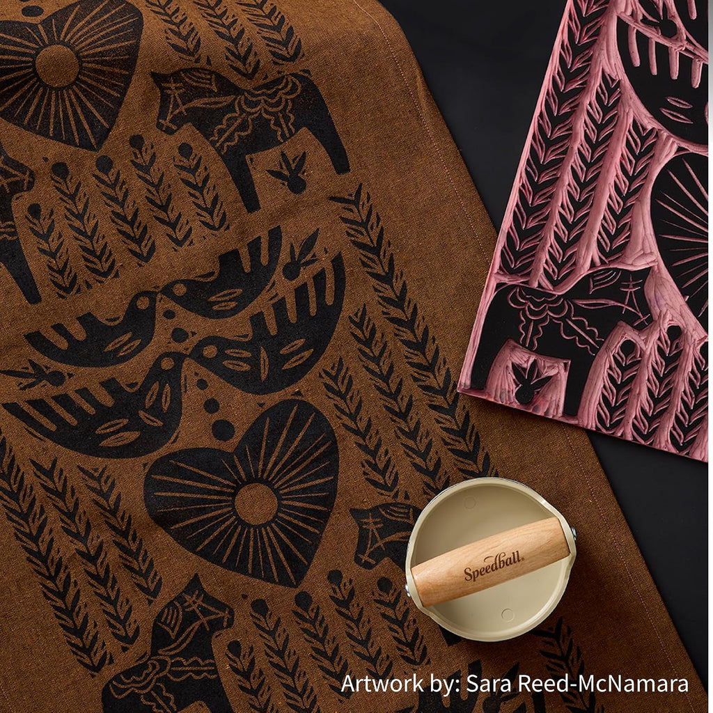 Speedball Fabric Block Printing Ink, 2.5 oz Black - Feature highlight