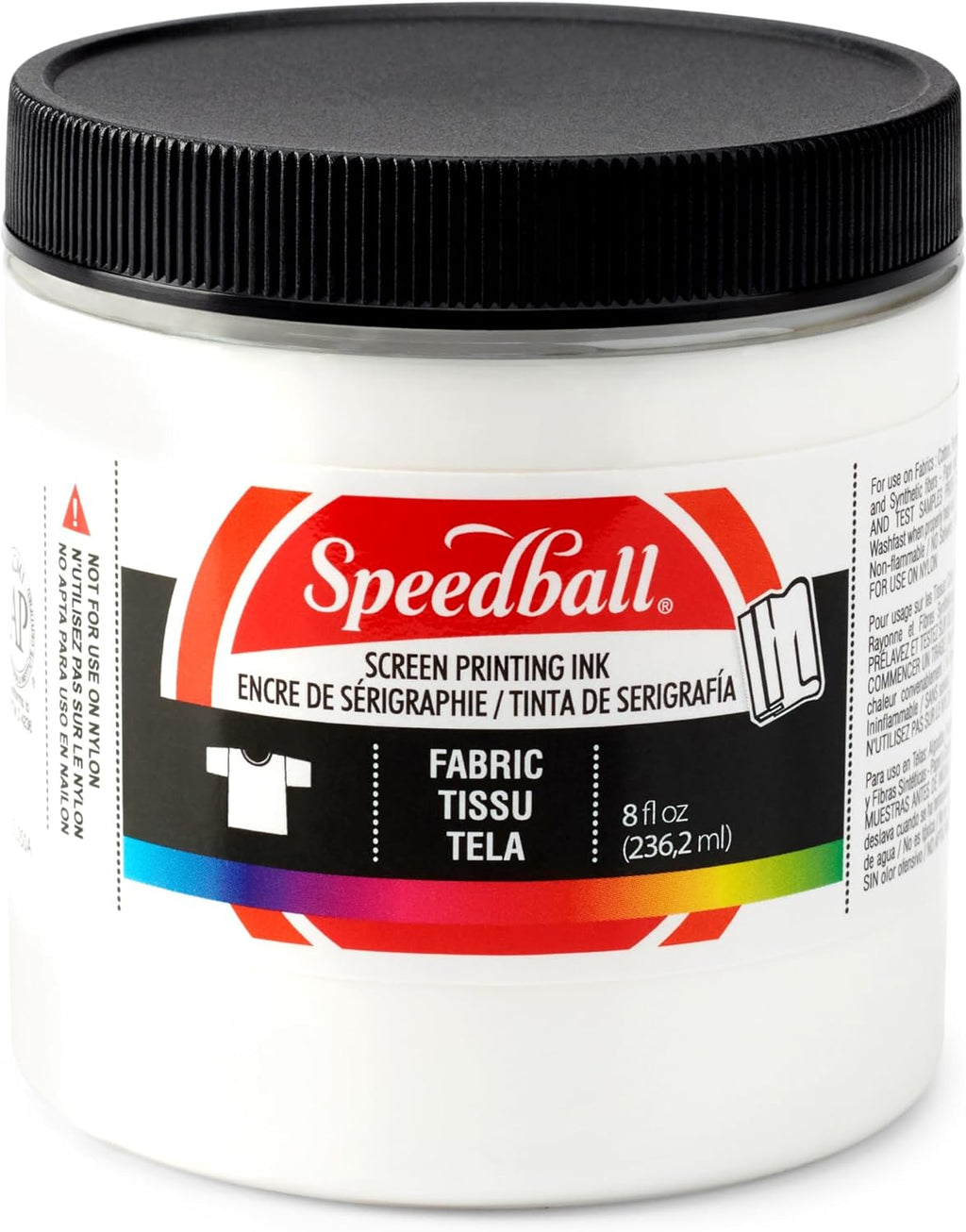 Speedball Fabric Screen Printing Ink, 8 oz White