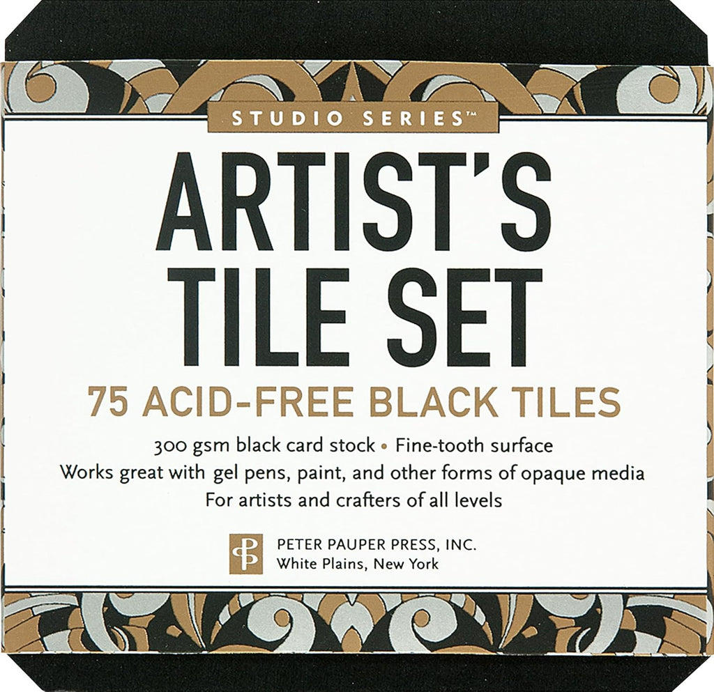Peter Pauper Studio Series Black Artist Tiles