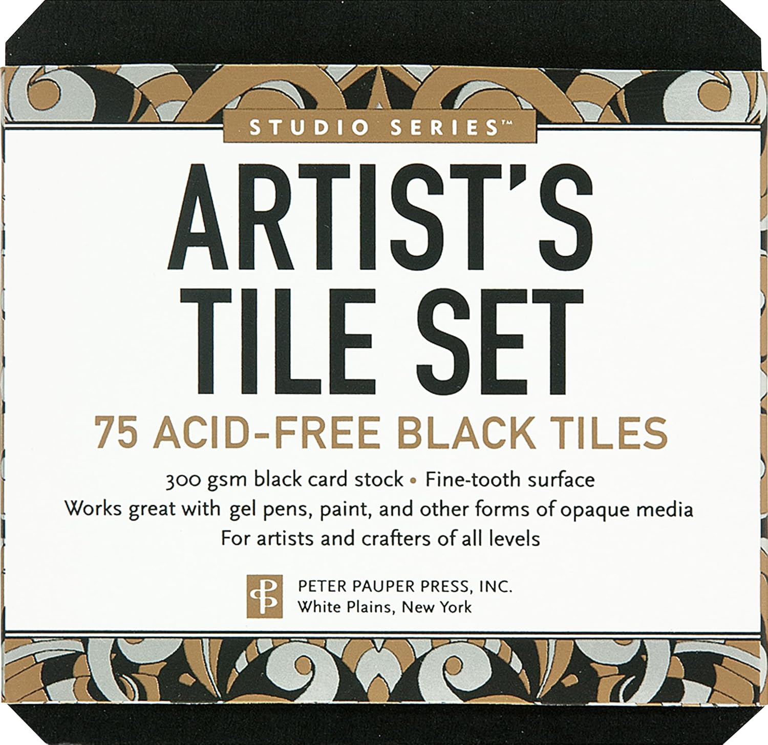 Peter Pauper Studio Series Black Artist Tiles