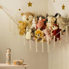 Stuffed Animal Storage Hammock Net, Corner Toy - In use