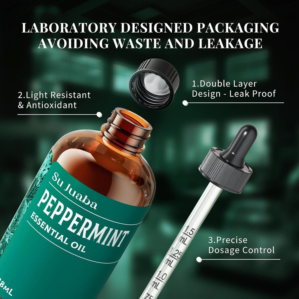SU JUABA Peppermint Oil for Hair and Diffuser - In use