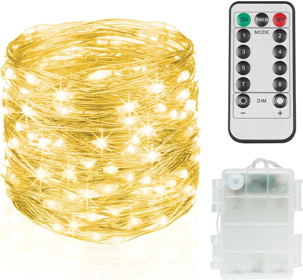 Suddus Fairy Lights, 33ft 100 LED with Remote