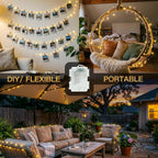 Suddus Fairy Lights, 33ft 100 LED with Remote - Alternate angle