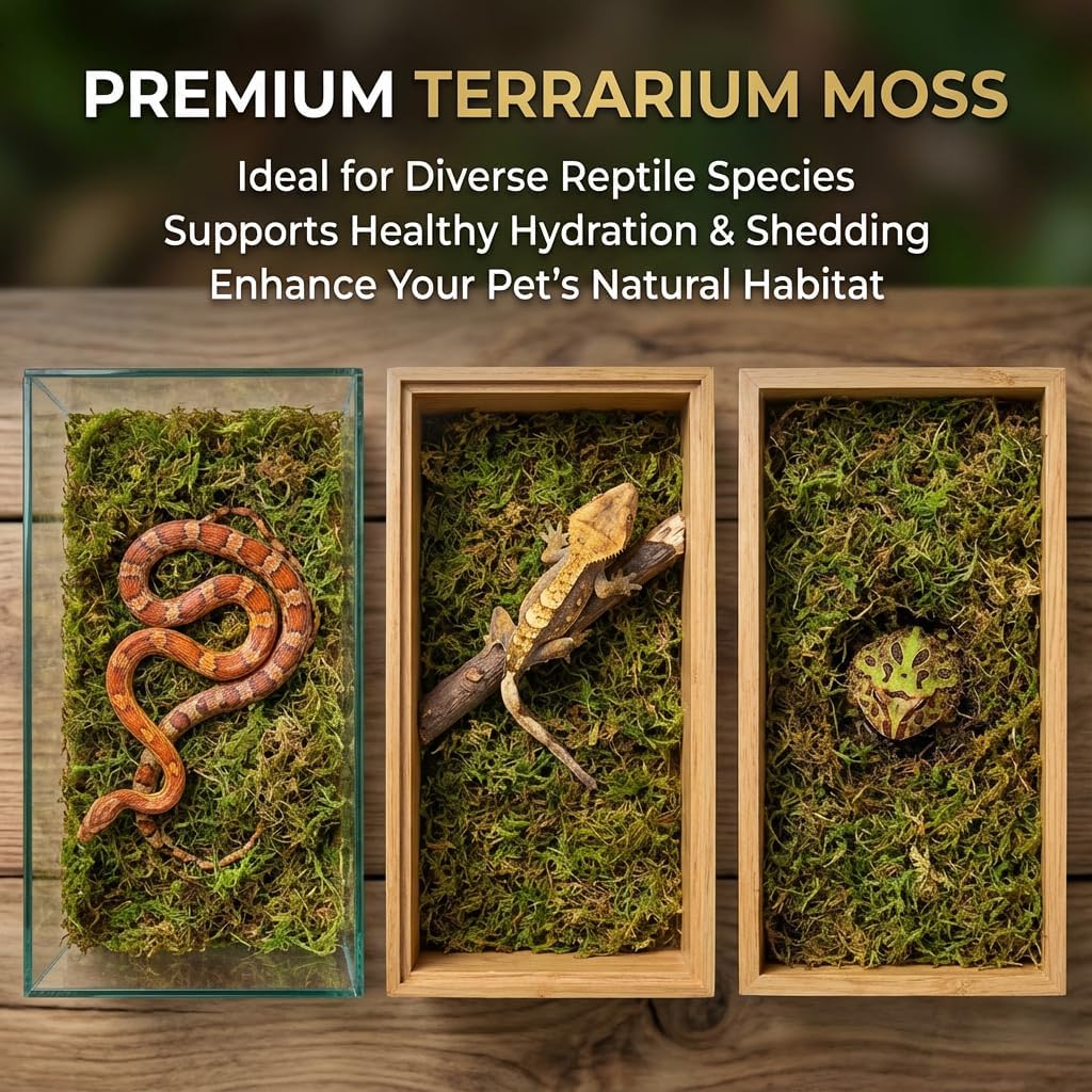 Sukh Sphagnum Moss for Reptile Terrariums, 5oz - Size reference
