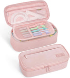 SUNEE Large Capacity Pencil Case, Pink