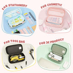 SUNEE Large Capacity Pencil Case, Pink - In use