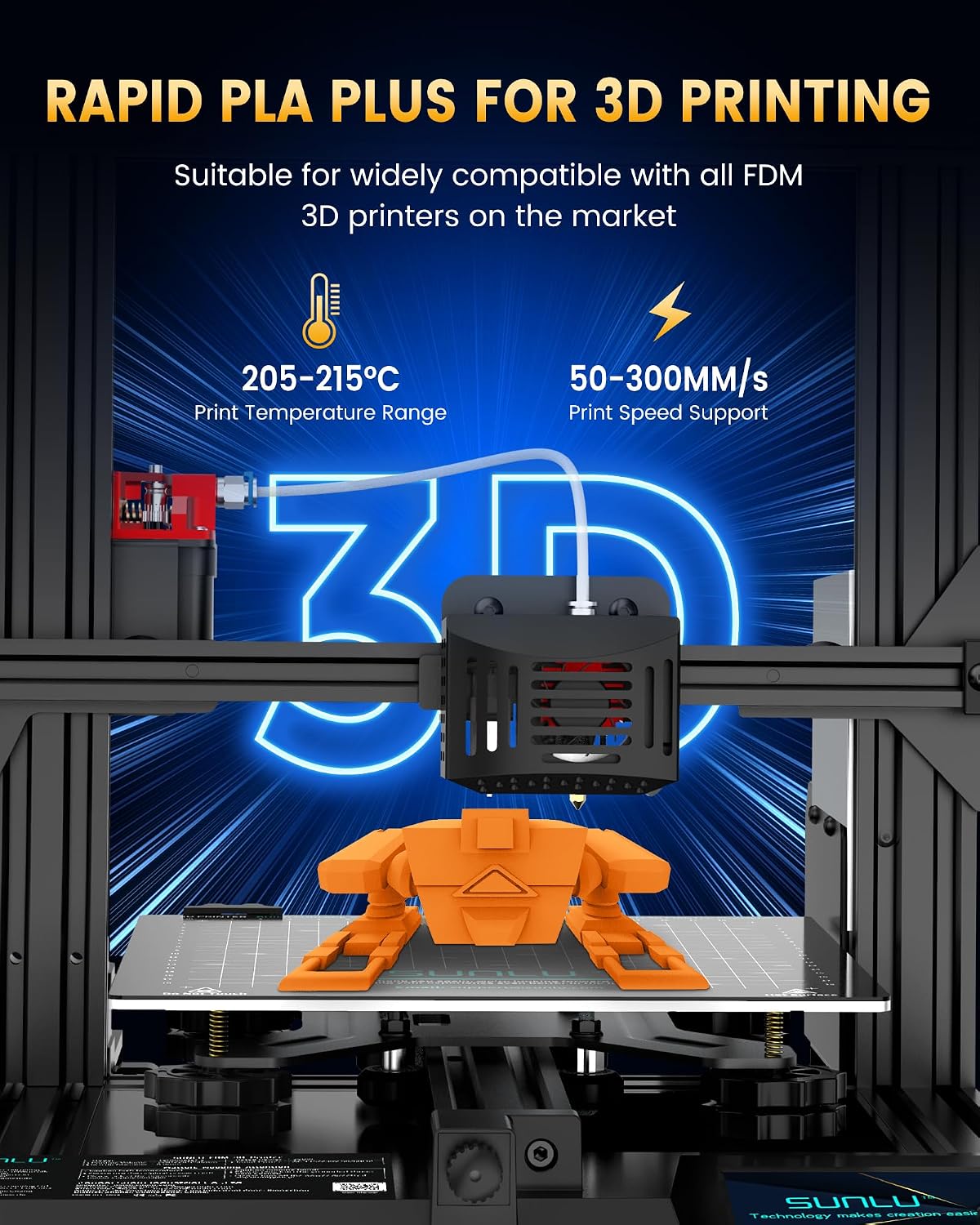 SUNLU PLA+ 2.0 Filament Bundle, 4kg - Size reference
