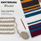 Super Bulky Chenille Blanket Yarn, Cream - 4 Skeins - Size reference