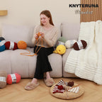 Super Bulky Chenille Blanket Yarn, Cream - 4 Skeins - Feature highlight