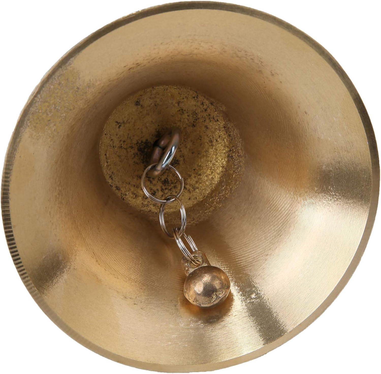 Solid Brass Hand Call Bell, Loud Ring - Alternate angle