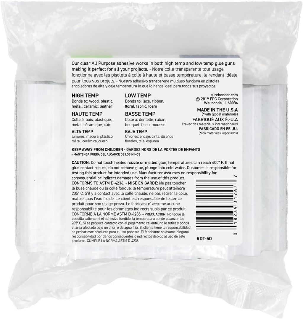 Surebonder Hot Glue Sticks, 50-Pack, Clear - Detail view