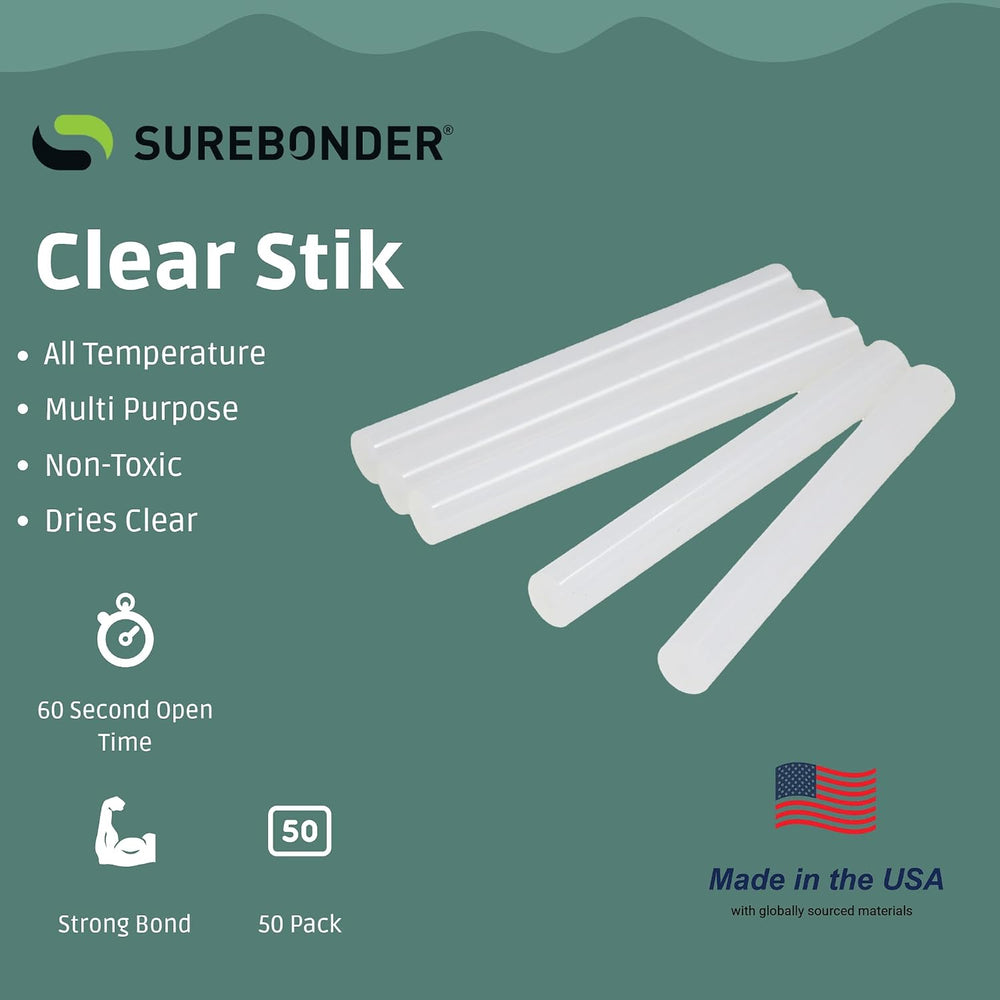 Surebonder Hot Glue Sticks, 50-Pack, Clear - Alternate angle
