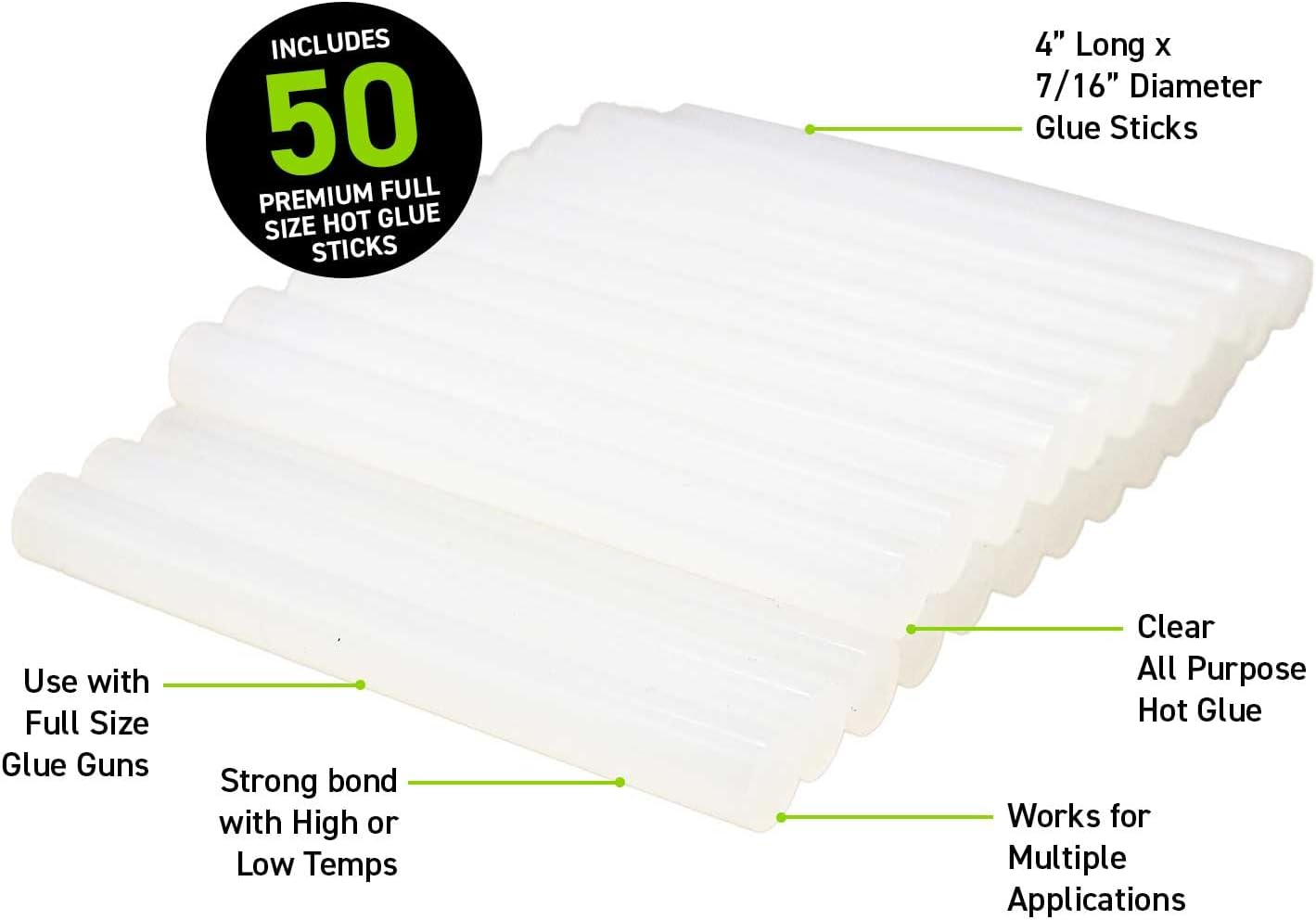 Surebonder Hot Glue Sticks, 50-Pack, Clear - Packaging