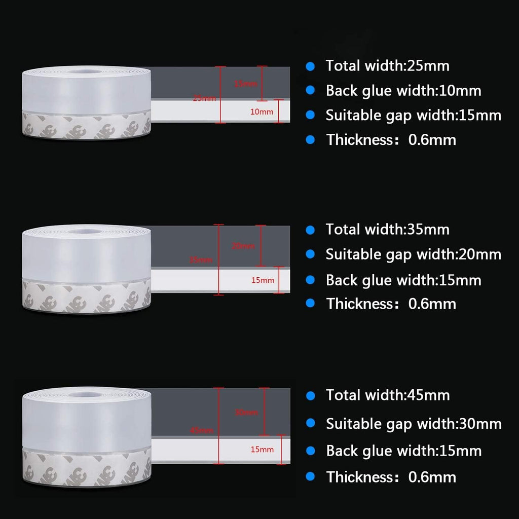 TAROSE Silicone Door Seal Strip, 16 Feet - Detail view