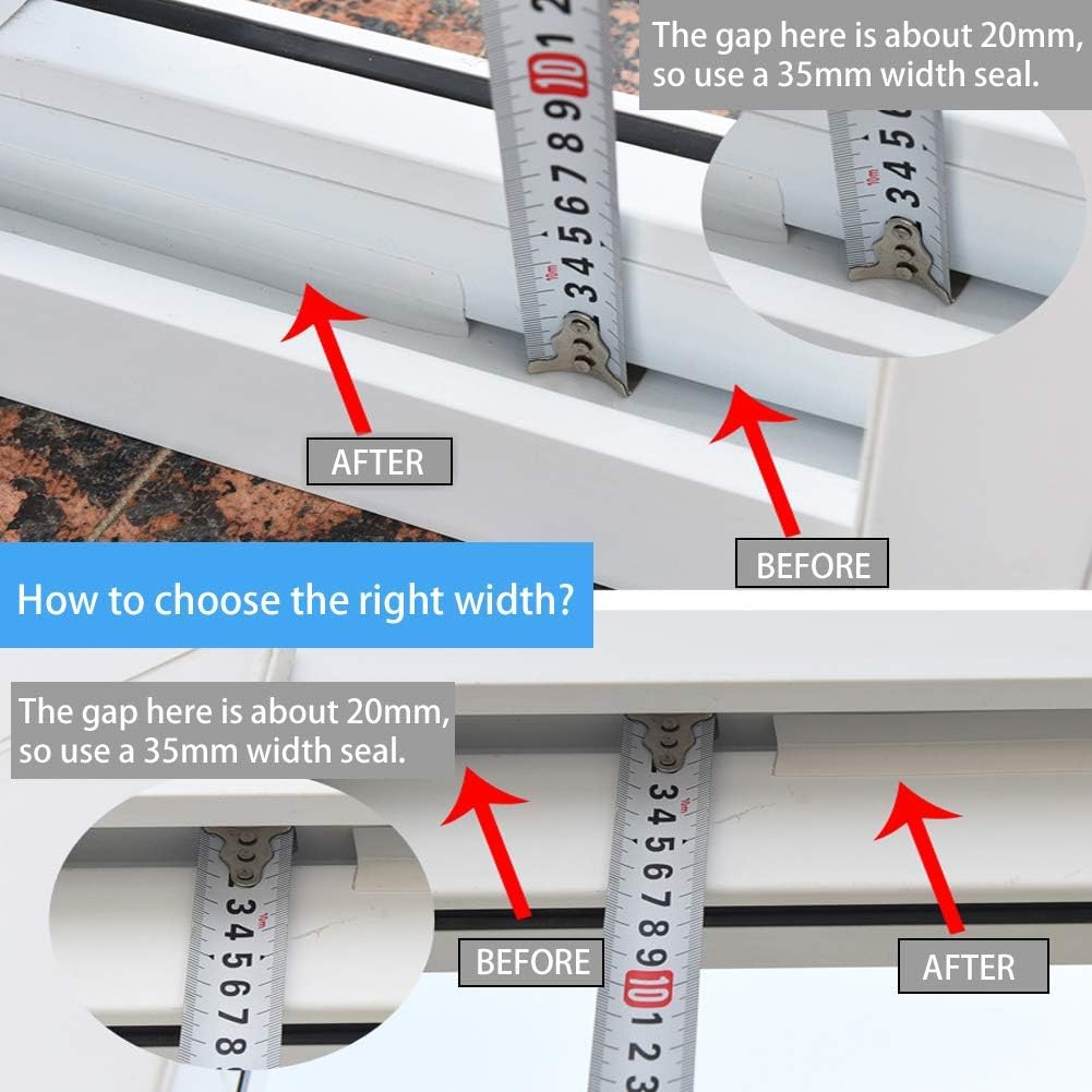 TAROSE Silicone Door Seal Strip, 16 Feet - Additional view
