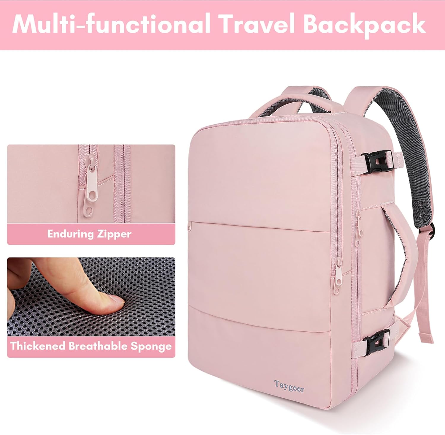 Taygeer Travel Backpack for Women, TSA Carry On - Additional view