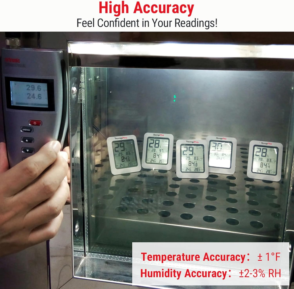 TempPro TP50 Digital Hygrometer Thermometer - Size reference