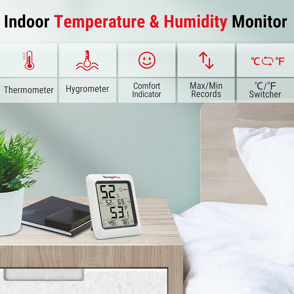 TempPro TP50 Digital Hygrometer Thermometer - In use