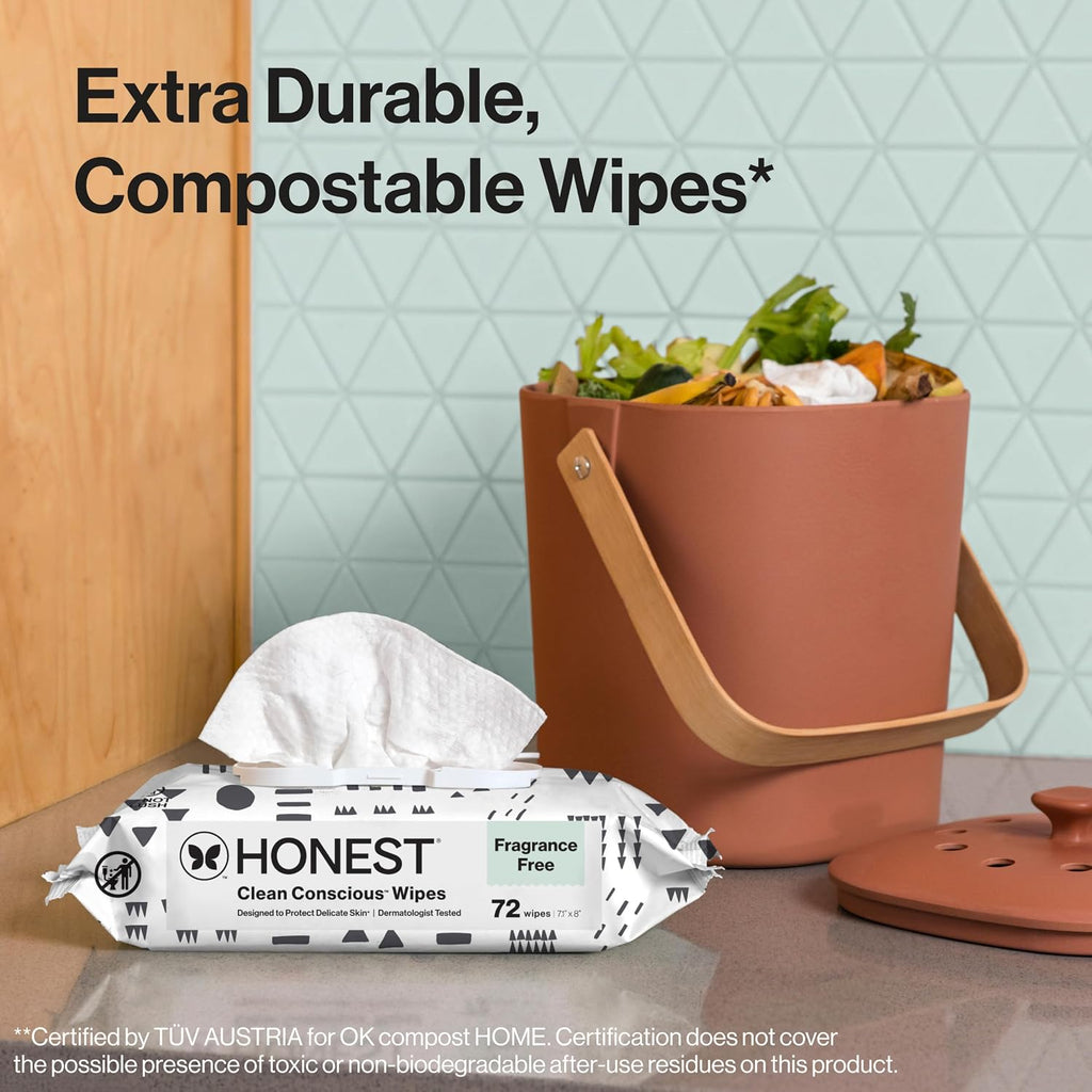 Honest Company Baby Wipes Sensitive Skin 720 Count - Size reference