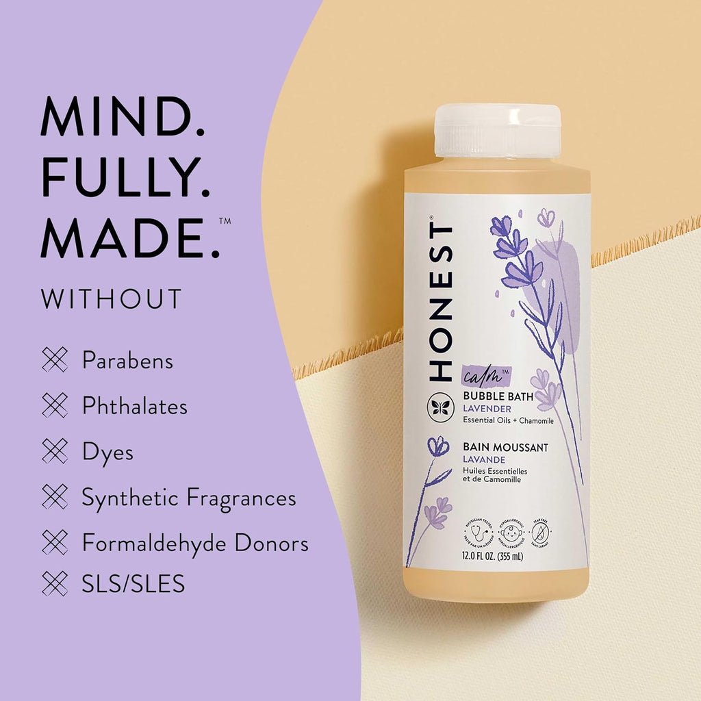 Honest Company Foaming Bubble Bath Lavender 12oz - Size reference