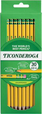 Ticonderoga Wood Cased Pencils #2 HB, 30 Count