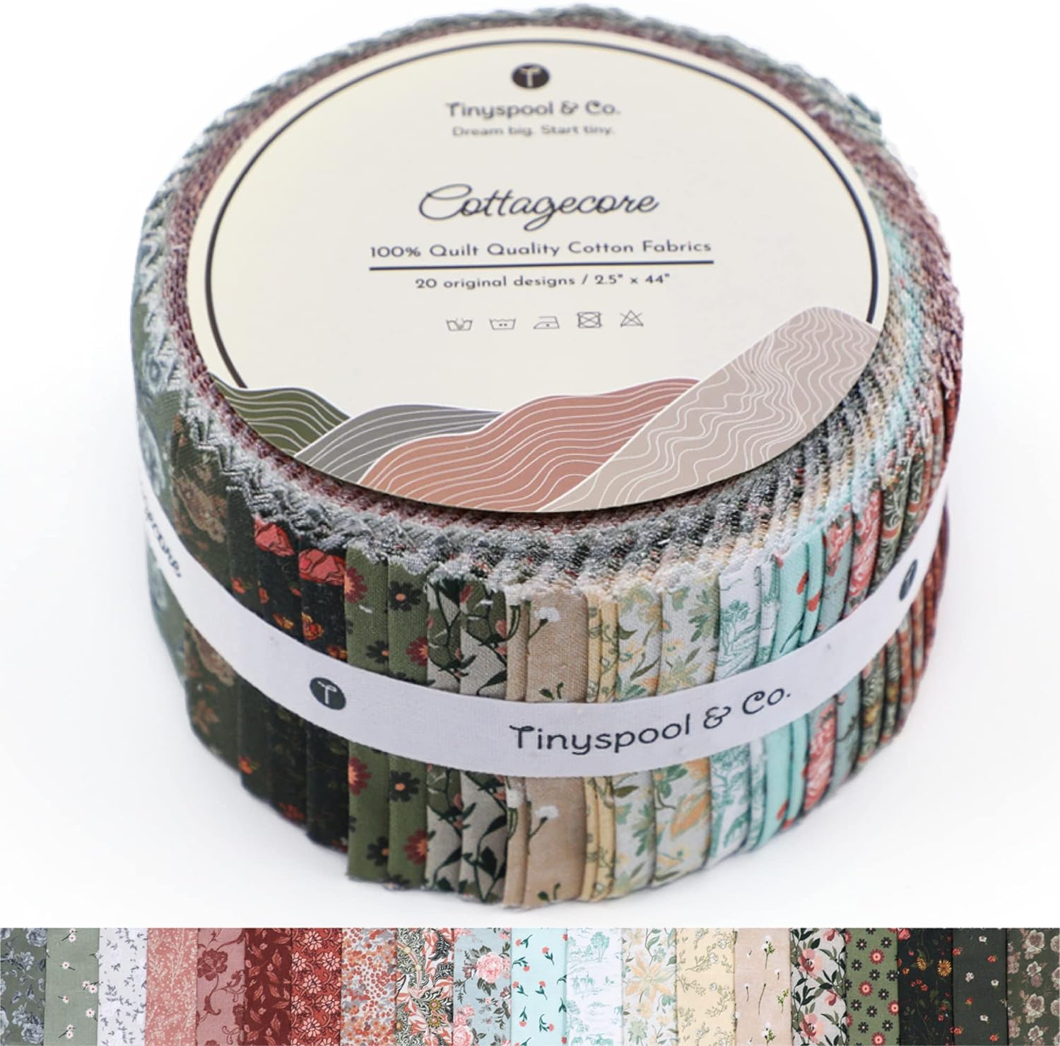 Tinyspool Twirlie Roll 40 Precut Fabric Strips