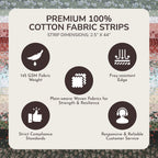 Tinyspool Twirlie Roll 40 Precut Fabric Strips - Size reference