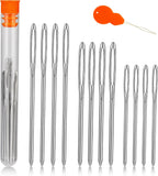 TLKKUE 12-Pc Large-Eye Yarn Needles, 3 Sizes