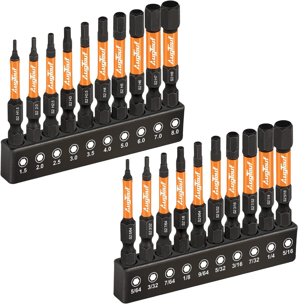 Toolant 20-Pc Hex Bit Set, Metric and SAE