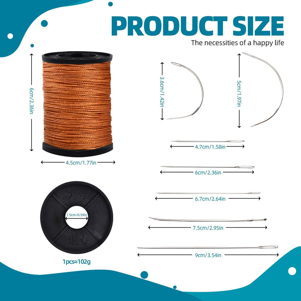 Topus Upholstery Repair Thread and Needle Kit - Size reference