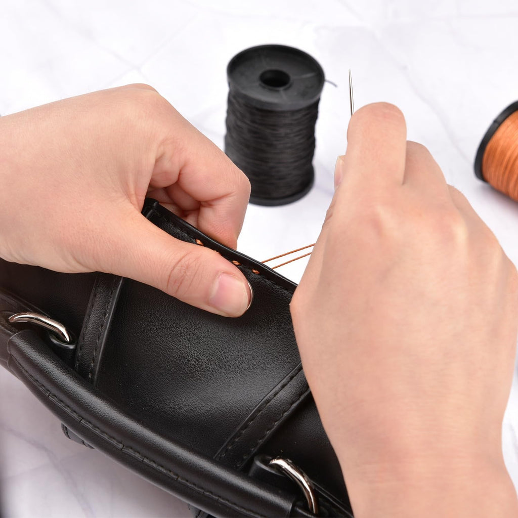 Topus Upholstery Repair Thread and Needle Kit - In use