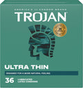 Trojan Ultra Thin Lubricated Condoms, 36 Ct
