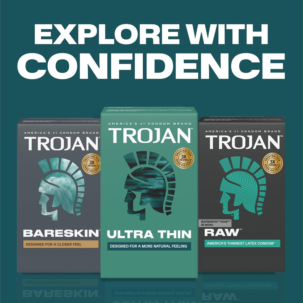 Trojan Ultra Thin Lubricated Condoms, 36 Ct - Packaging