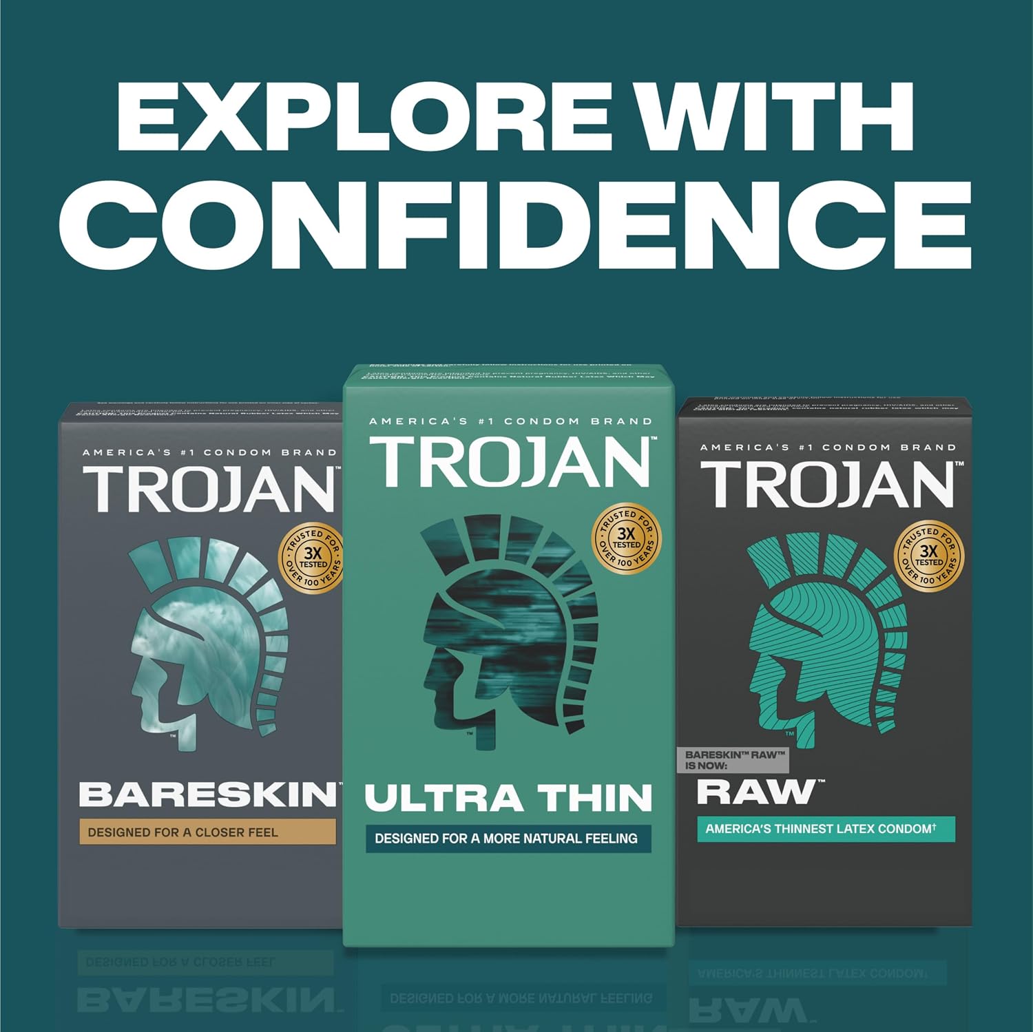 Trojan Ultra Thin Lubricated Condoms, 36 Ct - Packaging