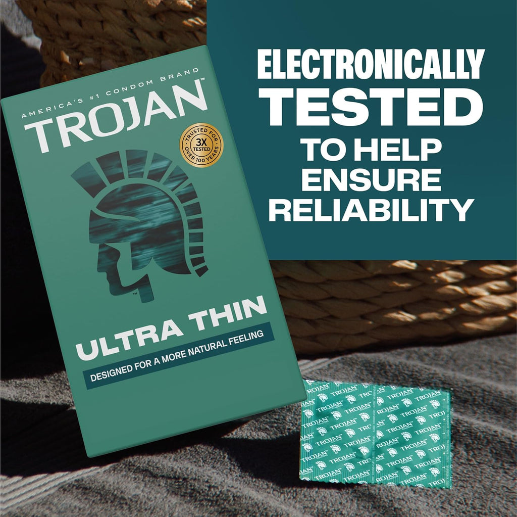 Trojan Ultra Thin Lubricated Condoms, 36 Ct - Additional view