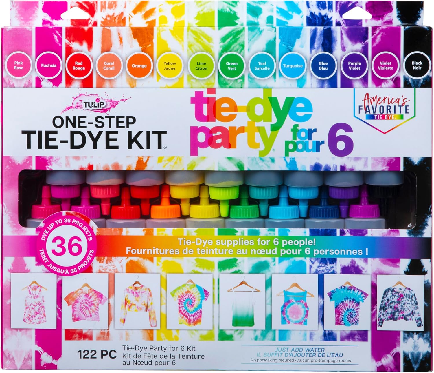 Tulip One-Step Tie Dye Party Kit, 18 Btl