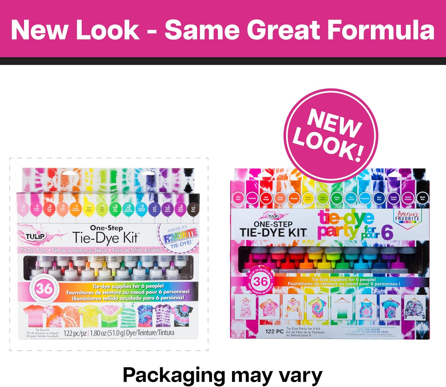 Tulip One-Step Tie Dye Party Kit, 18 Btl - Size reference