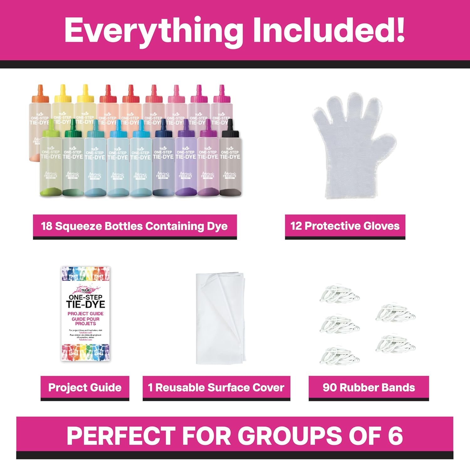 Tulip One-Step Tie Dye Party Kit, 18 Btl - Additional view