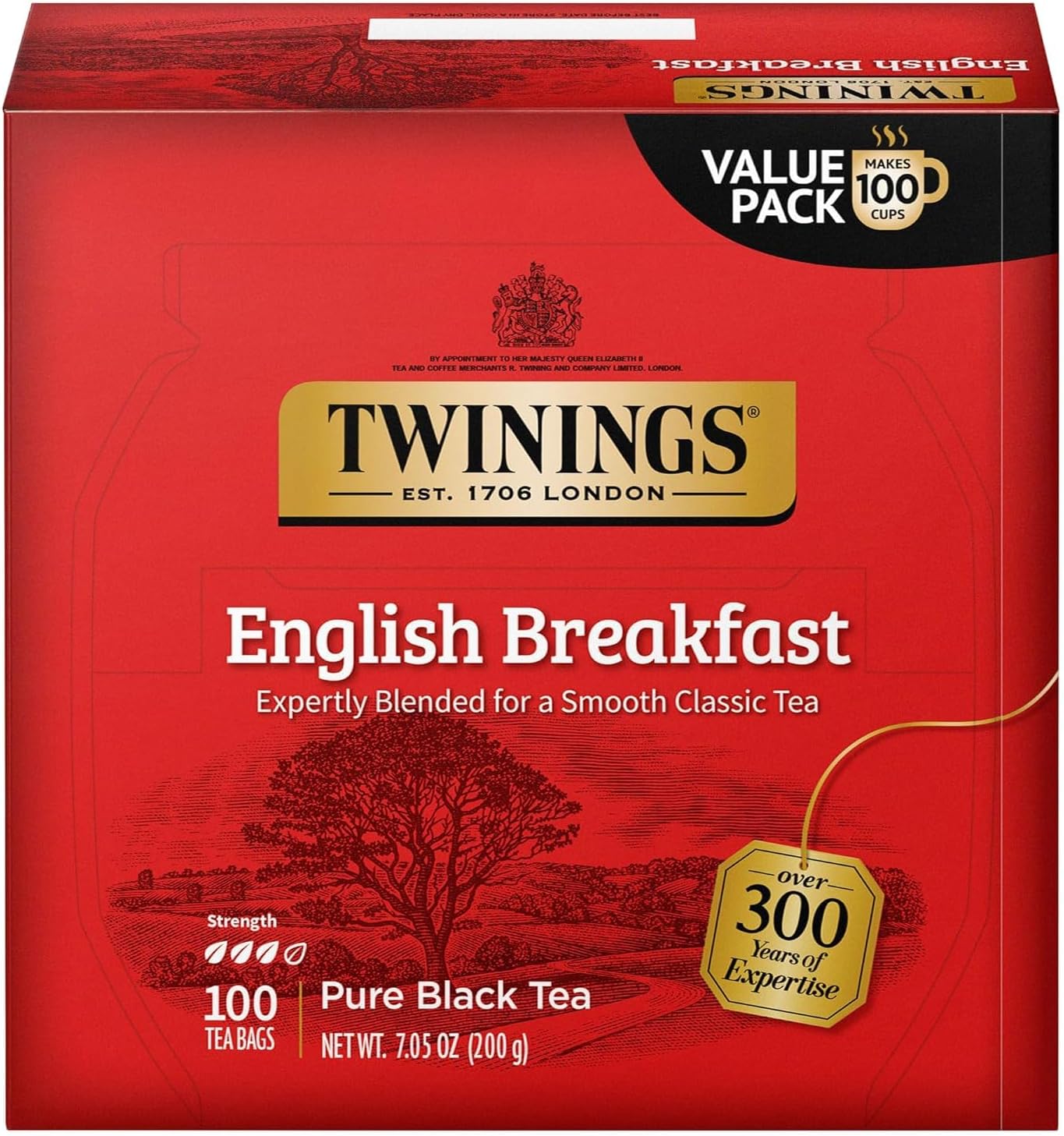 Twinings English Breakfast Tea, 100 Ct
