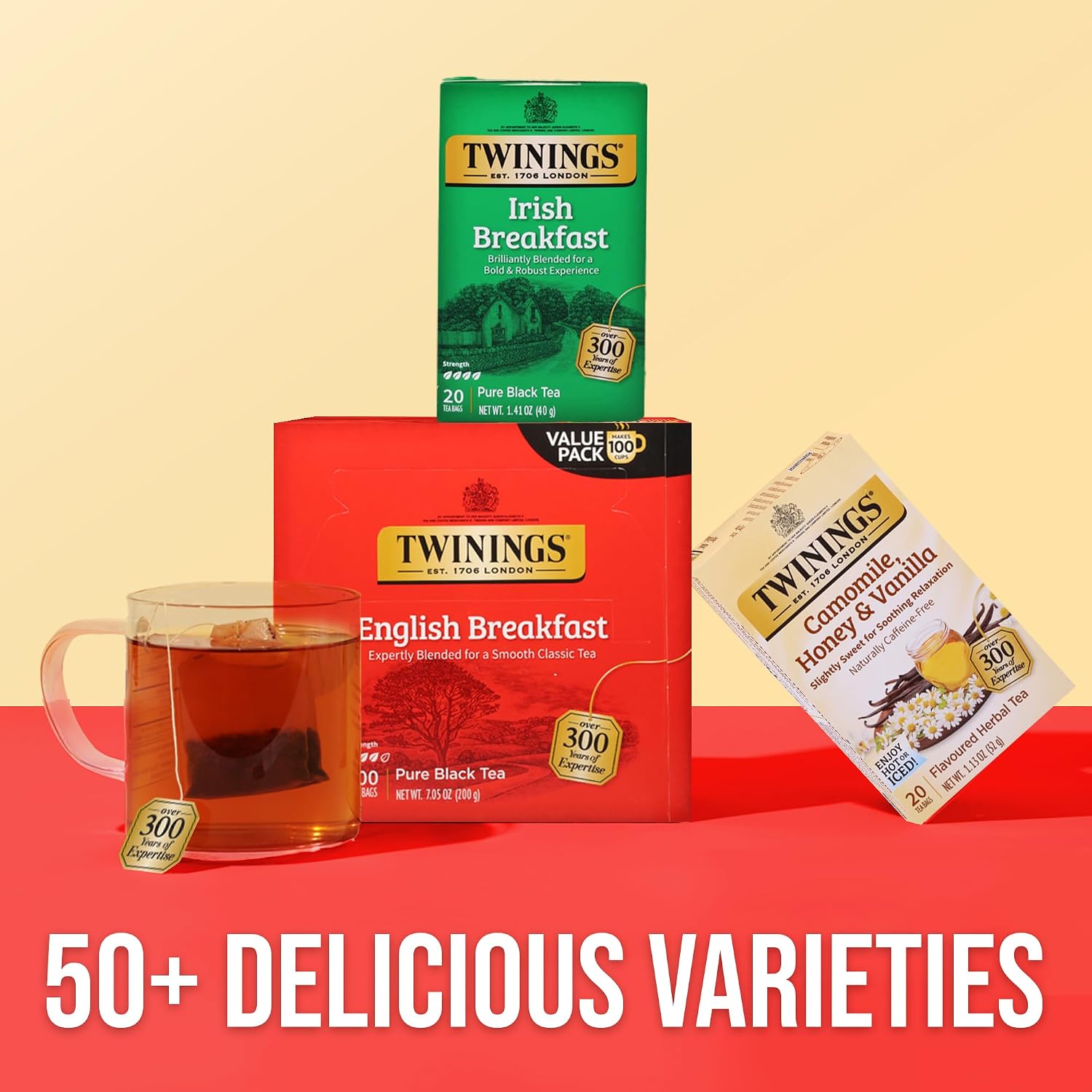 Twinings English Breakfast Tea, 100 Ct - In use
