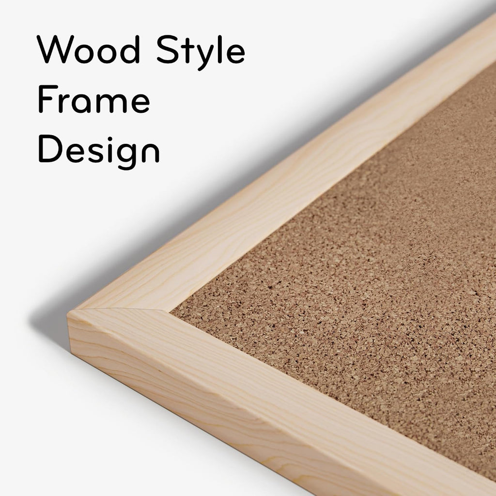 U Brands Cork Bulletin Board, 18x24 In - Alternate angle