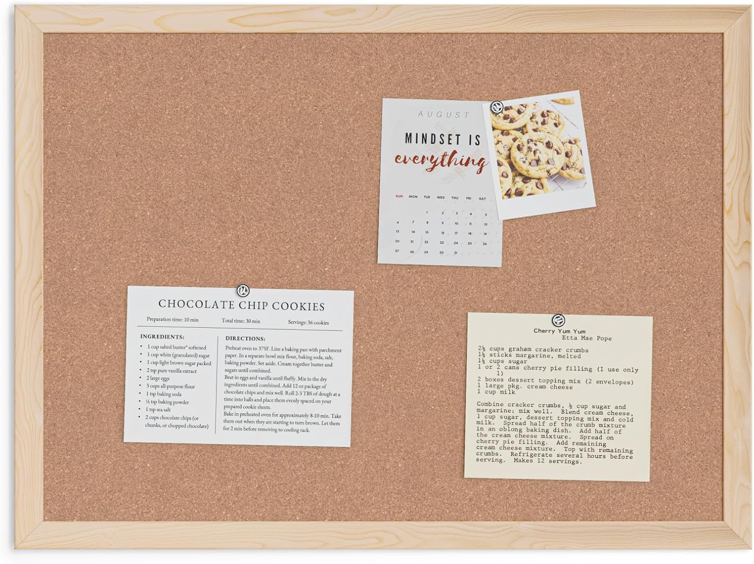 U Brands Cork Bulletin Board, 18x24 In - In use