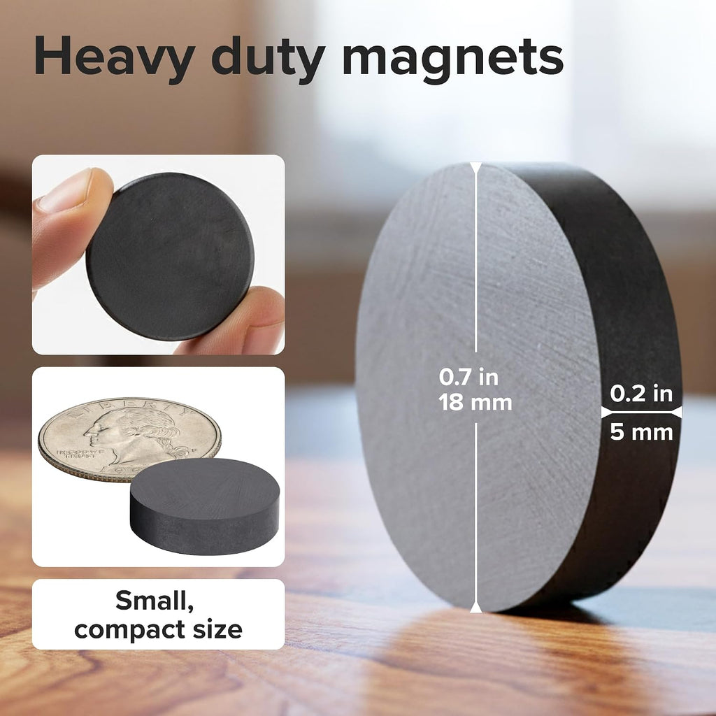 X-bet MAGNET Ceramic Round Magnets, 30 Pack - Detail view