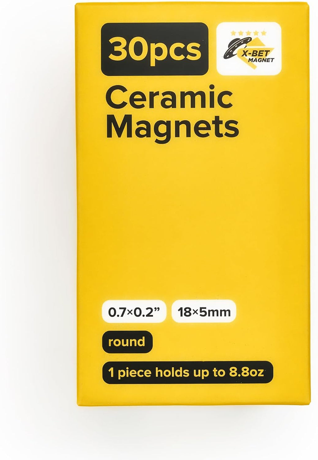 X-bet MAGNET Ceramic Round Magnets, 30 Pack - Packaging