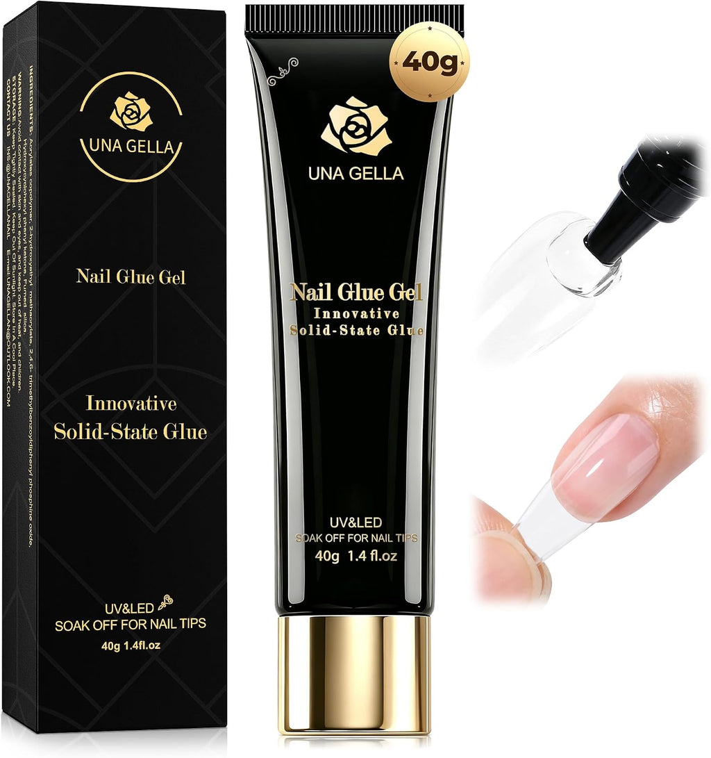 UNA GELLA Gel Nail Glue, 40g Soak Off Formula - Detail view
