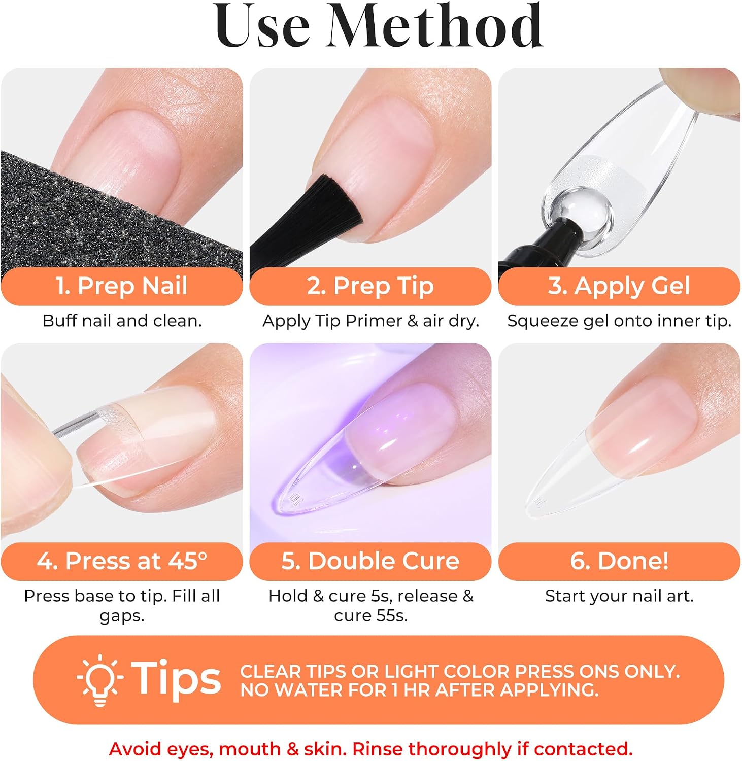 UNA GELLA Gel Nail Glue, 40g Soak Off Formula - Packaging