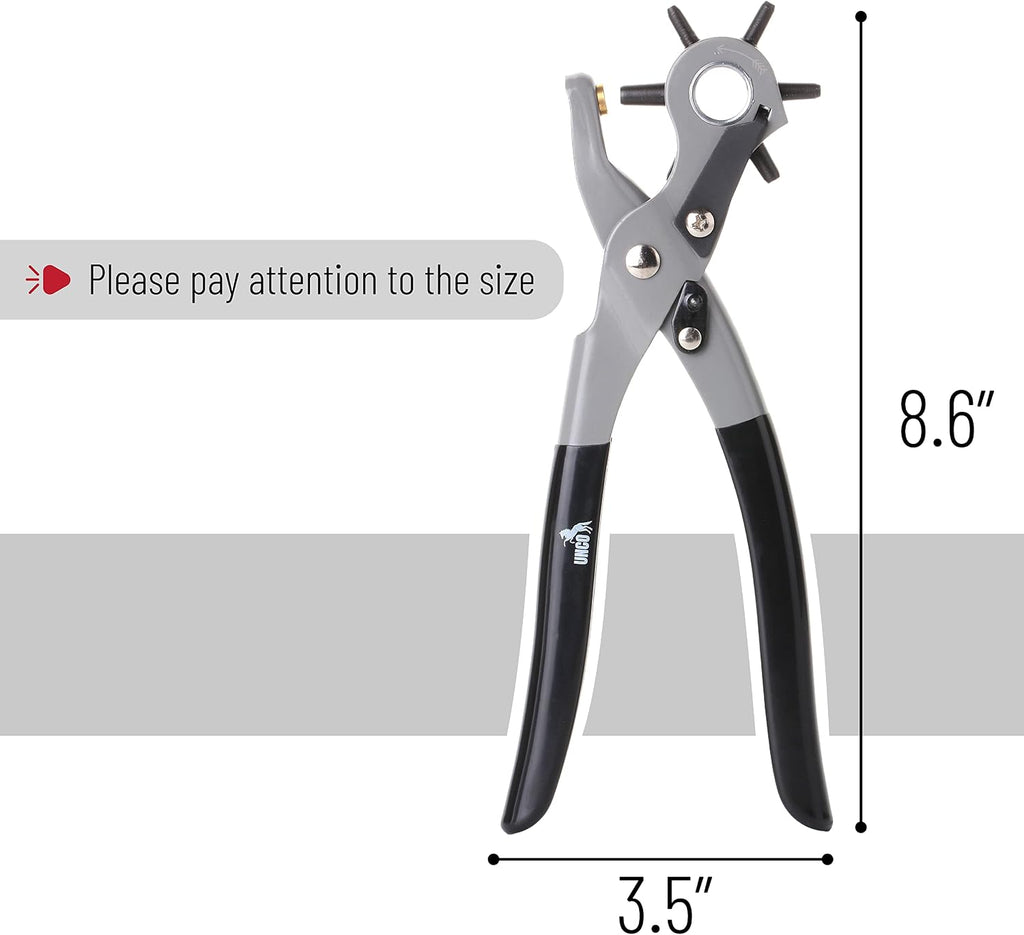 UNCO Leather Hole Punch Tool, 6 Sizes - Close-up