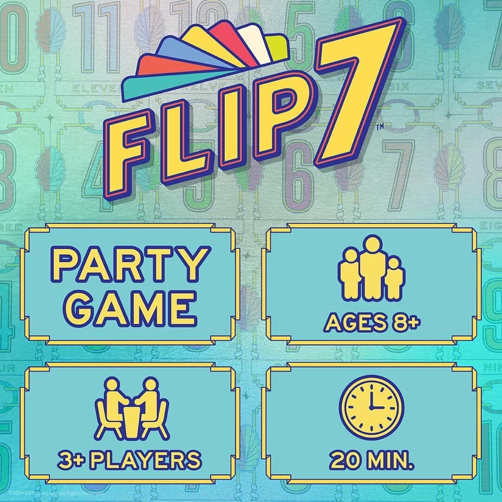 USAOPOLY Flip 7 Card Game, 3+ Players - Alternate angle