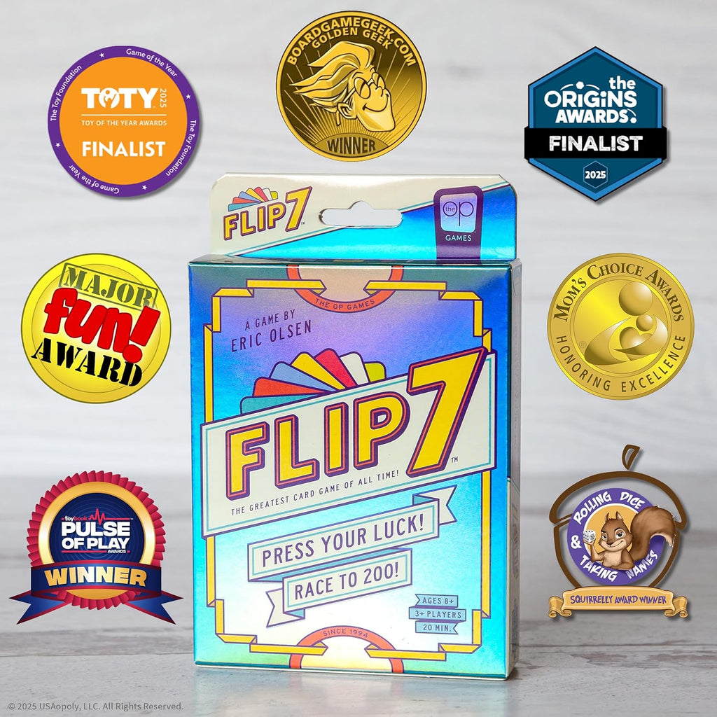 USAOPOLY Flip 7 Card Game, 3+ Players - Alternate angle